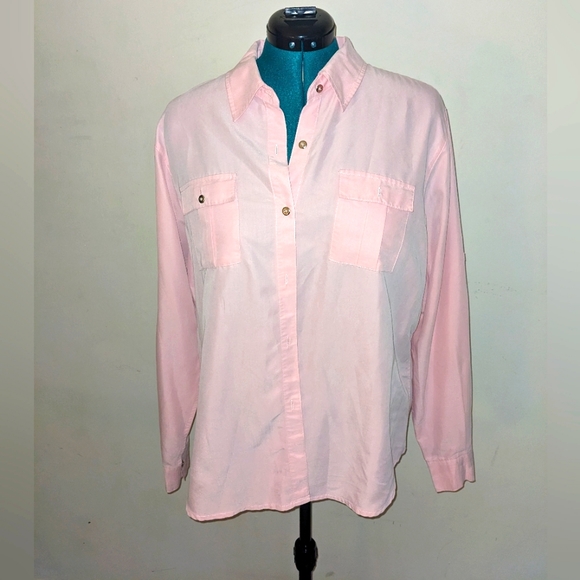 Apparenza Tops Apparenza Womens Pink Button Down Shirt Poshmark